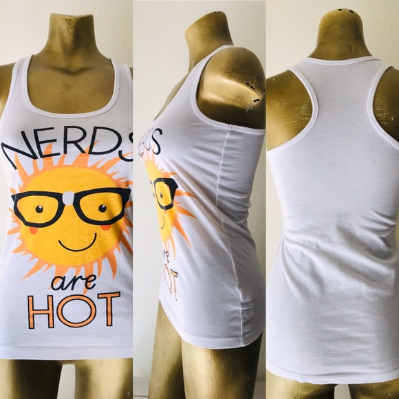 Forever 21 NERDS ARE HOT Racerback TANK TOP Size Small - Picture 3 of 12